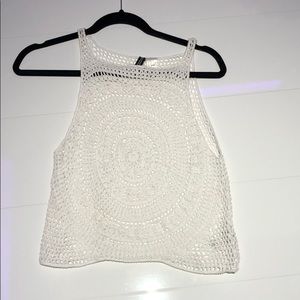 divided crochet tank